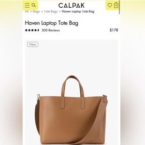 Calpak Haven Laptop Tote Bag in Toffee